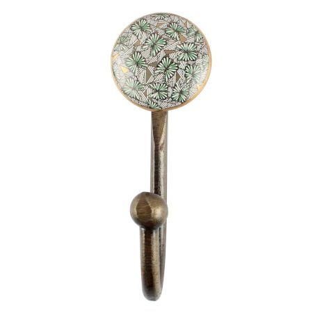 Green Butterfly Swarm Ceramic Iron Wall Hook